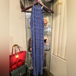 Michael Kors-Blue Patterned Halter Dress